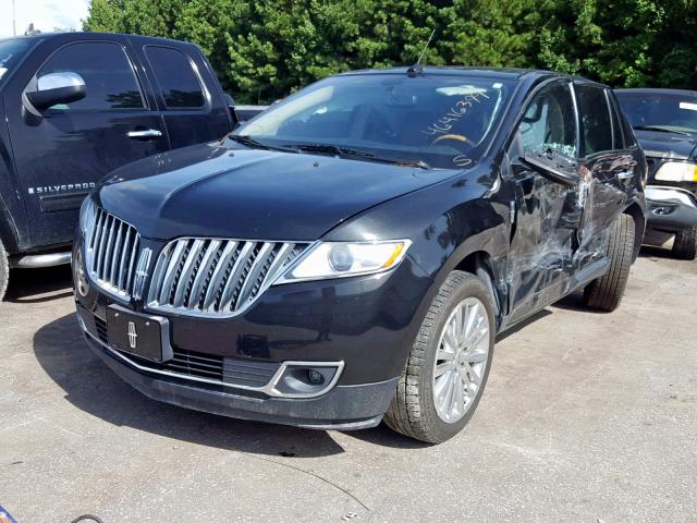 2LMDJ6JK1DBL10227 - 2013 LINCOLN MKX BLACK photo 2