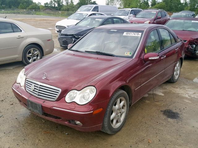 WDBRF84J54F516198 - 2004 MERCEDES-BENZ C 320 4MAT MAROON photo 2