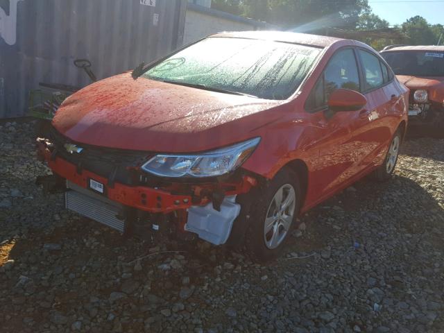 1G1BC5SM1J7132375 - 2018 CHEVROLET CRUZE LS RED photo 2