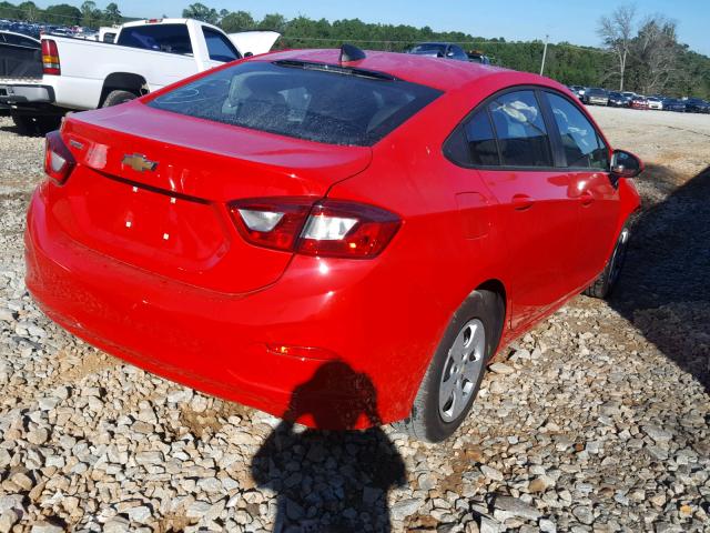 1G1BC5SM1J7132375 - 2018 CHEVROLET CRUZE LS RED photo 4