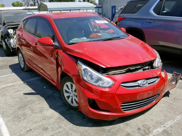 KMHCT5AE1FU198368 - 2015 HYUNDAI ACCENT GS RED photo 1