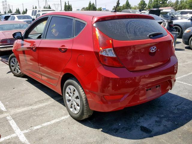 KMHCT5AE1FU198368 - 2015 HYUNDAI ACCENT GS RED photo 3