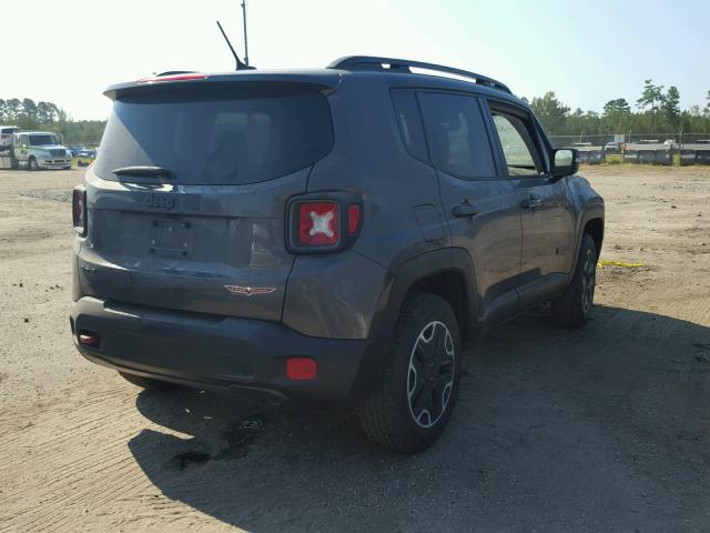 ZACCJBCB5HPE55290 - 2017 JEEP RENEGADE T GRAY photo 4