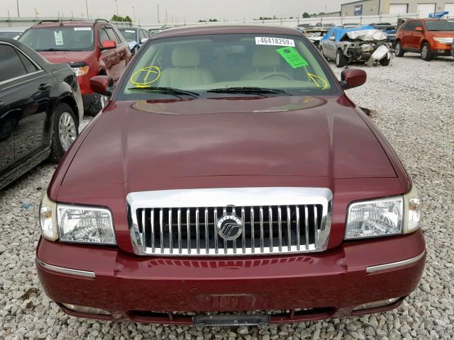 2MEHM75V39X625199 - 2009 MERCURY GRAND MARQ RED photo 9