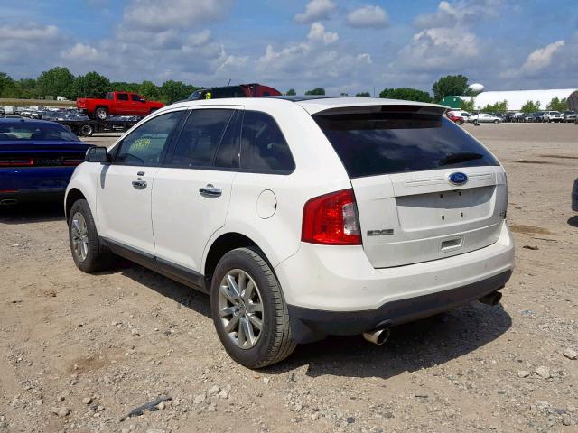 2FMDK3JC6BBB29427 - 2011 FORD EDGE SEL WHITE photo 3