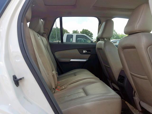 2FMDK3JC6BBB29427 - 2011 FORD EDGE SEL WHITE photo 6