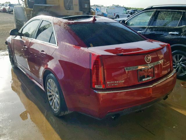 1G6DP5EV8A0110782 - 2010 CADILLAC CTS PREMIU RED photo 3