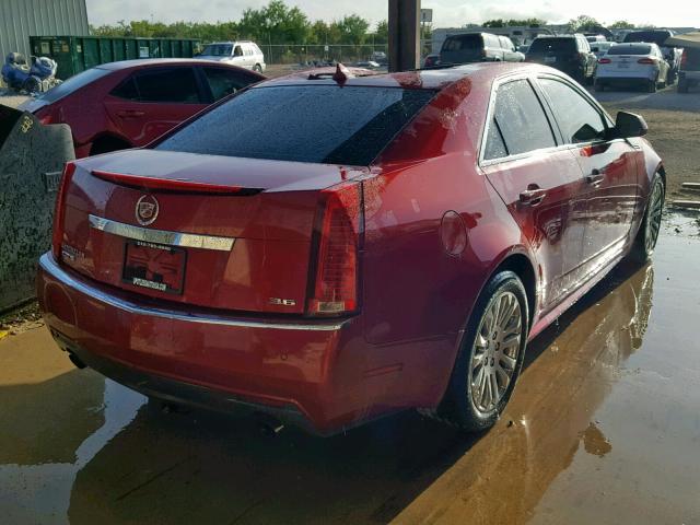 1G6DP5EV8A0110782 - 2010 CADILLAC CTS PREMIU RED photo 4