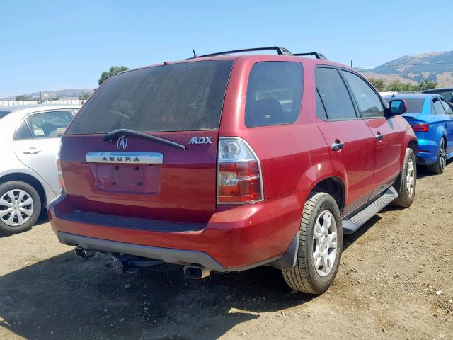 2HNYD18865H504752 - 2005 ACURA MDX TOURIN RED photo 4