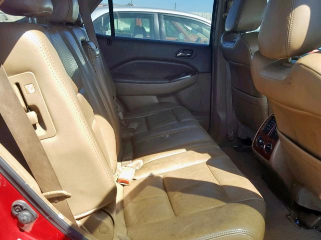 2HNYD18865H504752 - 2005 ACURA MDX TOURIN RED photo 6