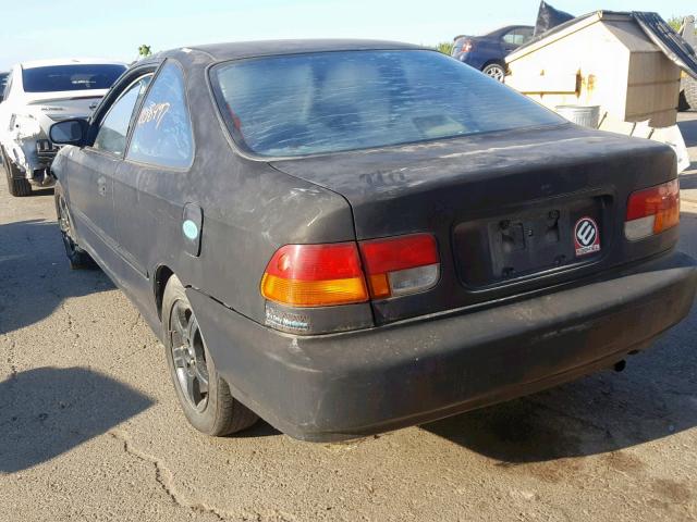 1HGEJ6129VL101079 - 1997 HONDA CIVIC DX BLACK photo 3