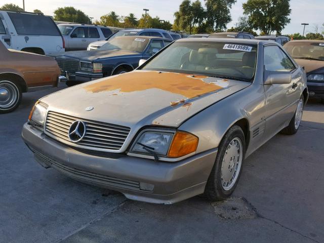 WDBFA66E8NF053562 - 1991 MERCEDES-BENZ 500SL TAN photo 2