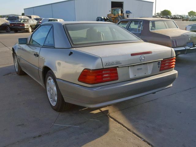 WDBFA66E8NF053562 - 1991 MERCEDES-BENZ 500SL TAN photo 3