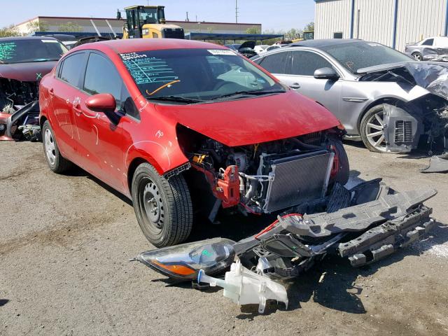 KNADM4A39E6406074 - 2014 KIA RIO LX RED photo 1