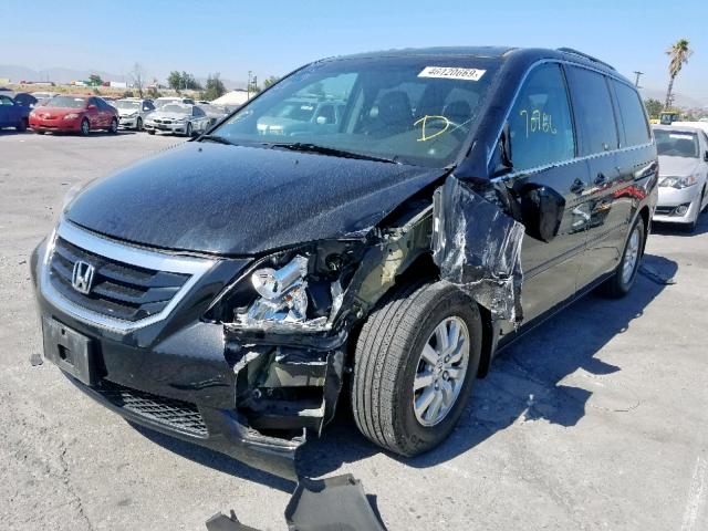 5FNRL3H7XAB101387 - 2010 HONDA ODYSSEY EX أسود صورة 2