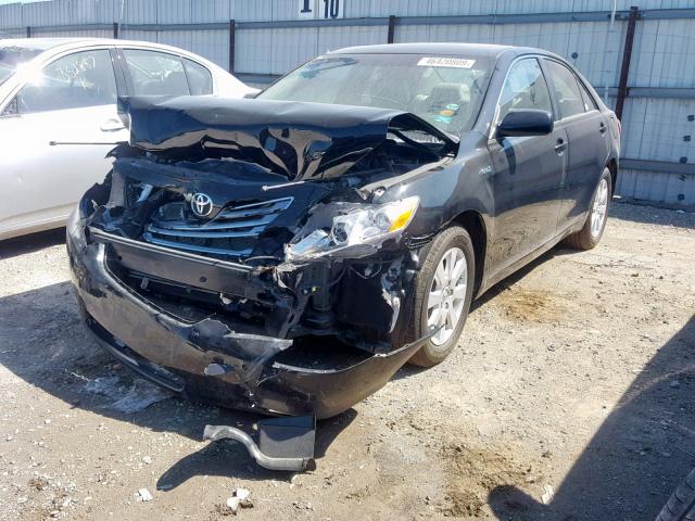 4T1BB46K88U061485 - 2008 TOYOTA CAMRY HYBR BLACK photo 2