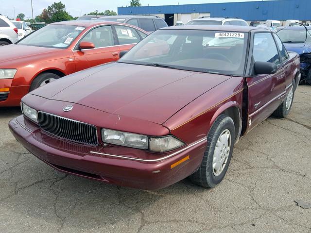 2G4WB12M0T1420744 - 1996 BUICK REGAL CUST BURGUNDY photo 2