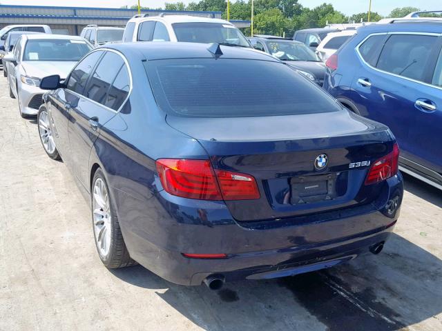 WBAFR7C53BC600591 - 2011 BMW 535 I BLUE photo 3