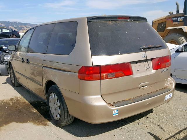 2HKRL1859YH560487 - 2000 HONDA ODYSSEY LX GOLD photo 3