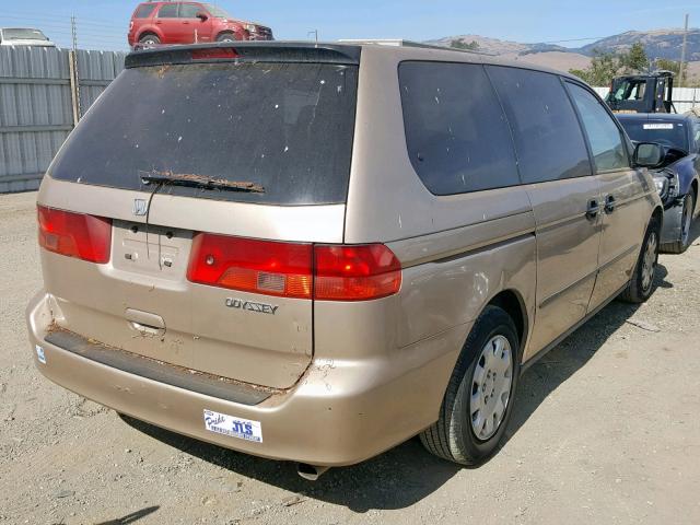 2HKRL1859YH560487 - 2000 HONDA ODYSSEY LX GOLD photo 4