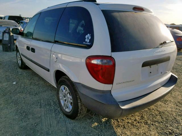 1D4GP25RX5B298360 - 2005 DODGE CARAVAN SE WHITE photo 3