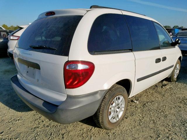 1D4GP25RX5B298360 - 2005 DODGE CARAVAN SE WHITE photo 4