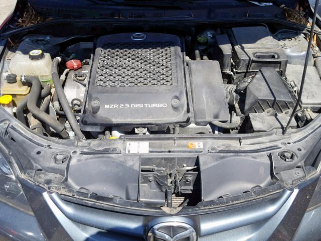 JM1BK34M481109763 - 2008 MAZDA SPEED 3 GRAY photo 7