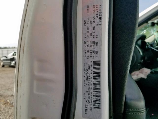 1C4RDHDG2GC373924 - 2016 DODGE DURANGO LI WHITE photo 10