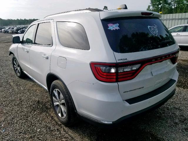 1C4RDHDG2GC373924 - 2016 DODGE DURANGO LI WHITE photo 3