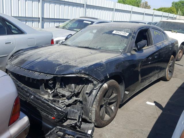 2C3CDXHG6GH159014 - 2016 DODGE CHARGER SX BLACK photo 2