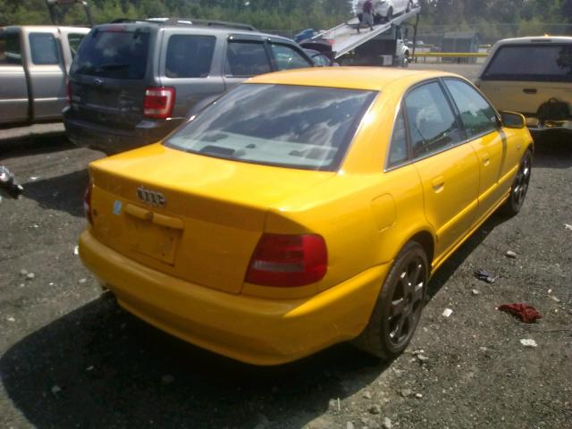 WAURD68DX1A131113 - 2001 AUDI S4 2.7 QUA YELLOW photo 4