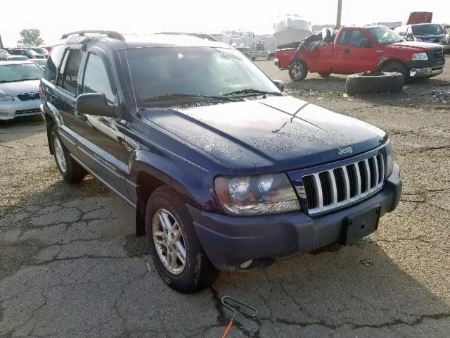 1J4GW48N44C433582 - 2004 JEEP GRAND CHER BLUE photo 1