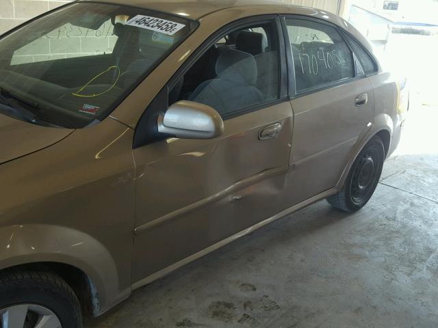 KL5JD52Z74K008405 - 2004 SUZUKI FORENZA S TAN photo 9