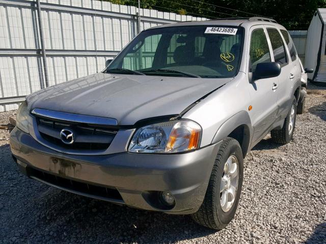 4F2YU08192KM58745 - 2002 MAZDA TRIBUTE LX SILVER photo 2