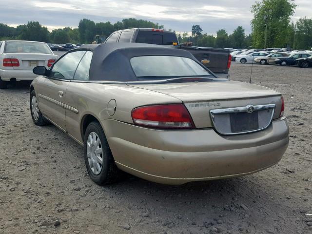 1C3EL45X34N318136 - 2004 CHRYSLER SEBRING LX BROWN photo 3