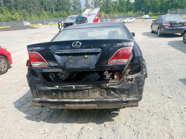 JTHBA30GX55134950 - 2005 LEXUS ES 330 BLACK photo 9