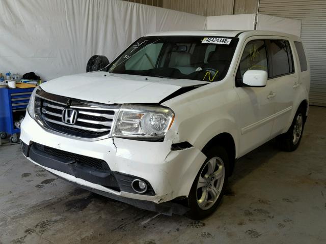 5FNYF3H73DB009237 - 2013 HONDA PILOT EXLN WHITE photo 2