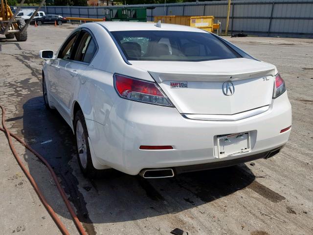 19UUA8F54DA009320 - 2013 ACURA TL TECH WHITE photo 3