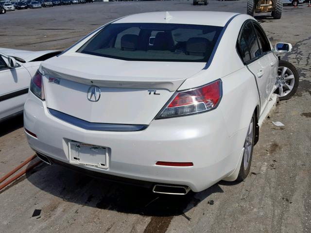 19UUA8F54DA009320 - 2013 ACURA TL TECH WHITE photo 4