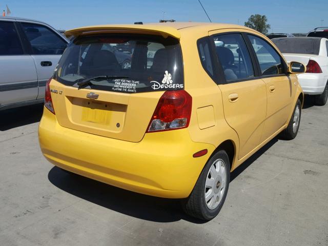 KL1TG62665B495546 - 2005 CHEVROLET AVEO LT YELLOW photo 4