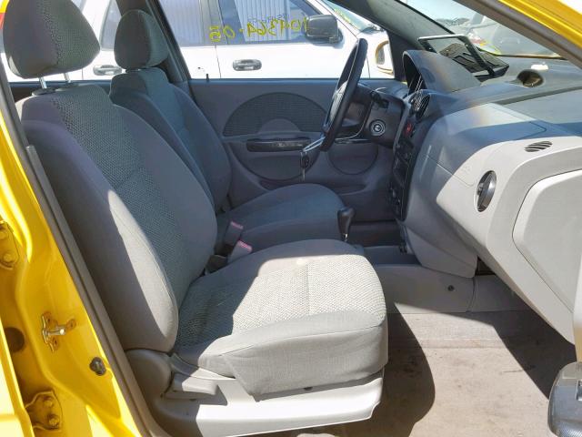 KL1TG62665B495546 - 2005 CHEVROLET AVEO LT YELLOW photo 5