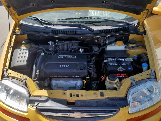 KL1TG62665B495546 - 2005 CHEVROLET AVEO LT YELLOW photo 7