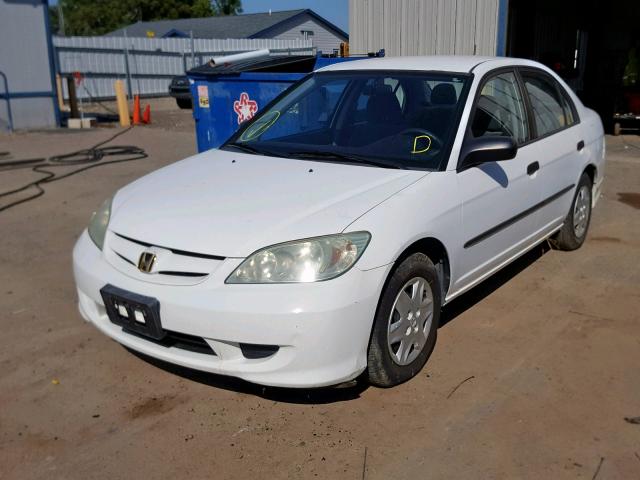 2HGES16304H557727 - 2004 HONDA CIVIC DX V WHITE photo 2