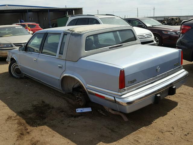 1C3XY66R4MD168341 - 1991 CHRYSLER NEW YORKER BLUE photo 3