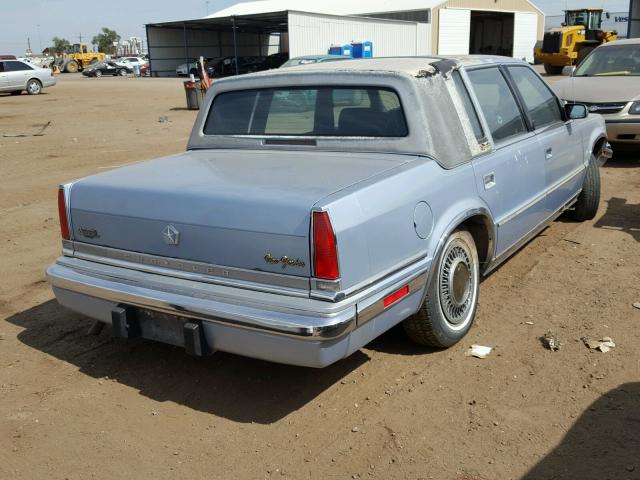 1C3XY66R4MD168341 - 1991 CHRYSLER NEW YORKER BLUE photo 4