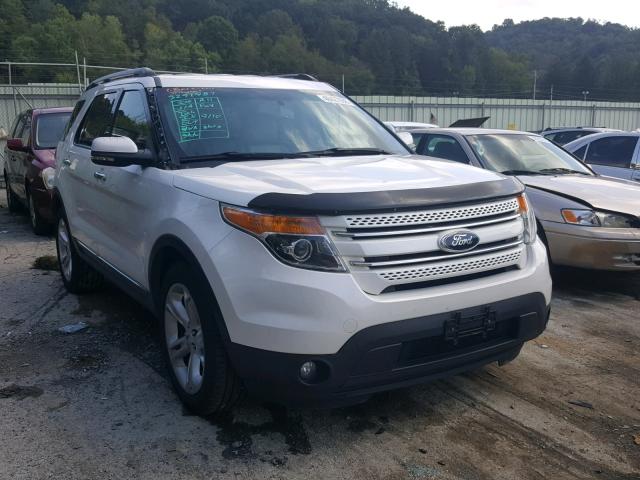 1FM5K8F8XDGC35476 - 2013 FORD EXPLORER L WHITE photo 1