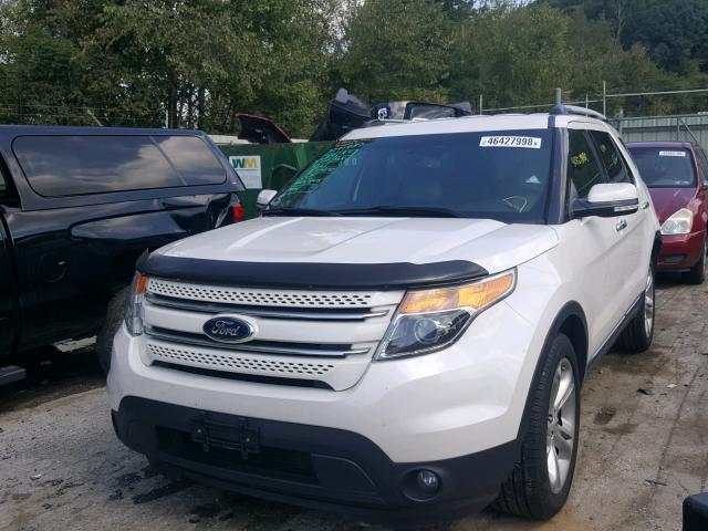 1FM5K8F8XDGC35476 - 2013 FORD EXPLORER L WHITE photo 2