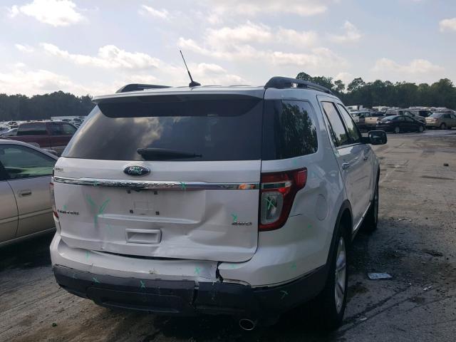 1FM5K8F8XDGC35476 - 2013 FORD EXPLORER L WHITE photo 4