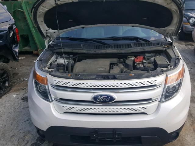 1FM5K8F8XDGC35476 - 2013 FORD EXPLORER L WHITE photo 7