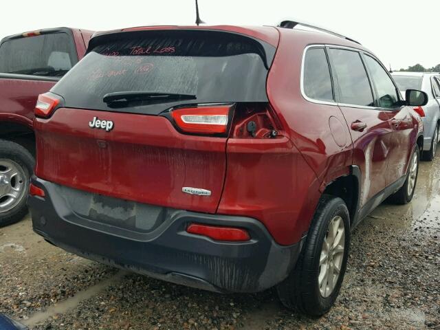 1C4PJLCB6GW363369 - 2016 JEEP CHEROKEE L RED photo 4